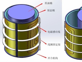 原油桶电磁感应便捷加热器