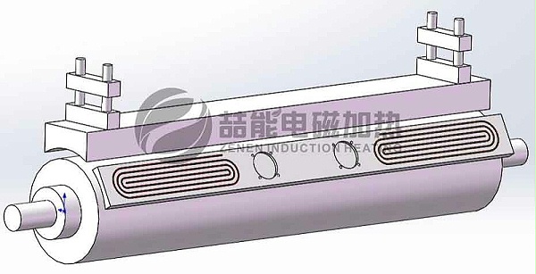 外置式电磁加热结构设计示意图